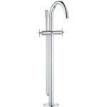 Grohe atrio - mitigeur de baignoire, montage au sol, avec tuyau d?�coulement orientable, chrome 25044003 ...