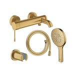 Essence new mitigeur bain / douche avec ensemble douchette  main 3 positions et flexible de douche bross ...