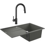 Grohe k400 evier en quartz composite avec �gouttoir r�versible 780x500 mm + ceramia timeless mitigeur ...