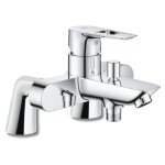 Mitigeur baignoire monocommande grohe start loop chrom + colonnettes luxe chrom