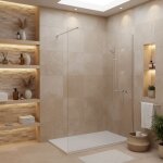 Grohe pack douche complet ? paroi walk - in 140x200 chrome + colonne grohe tempesta 3 jets + receveur ...