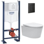 Pack wc bti autoportant rapid sl + wc sat sans bride et fixations invisibles + plaque noir mat (projectsatrim ...