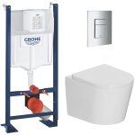 Grohe pack wc bti - support autoportant rapid sl 1. 13 m + wc suspendu sans bride + abattant softclose ...