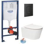 Grohe - pack wc bti - support rapid sl + wc sans bride sat + abattant slim, softclose + plaque de commande ...