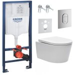 Grohe pack wc b�ti support solido 113cm + cuvette sat rimless fixations invisibles + abattant softclose ...