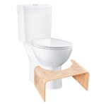 Grohe - pack wc avec bride  poser bau ceramic + tabouret physiologique bois