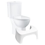 Grohe - pack wc avec bride  poser bau ceramic + tabouret physiologique plastique blanc