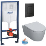 Pack wc rapid sl + wc suspendu geberit icon avec fixations invisibles + plaque de commande noir mat (rapidsl ... Pack wc rapid sl + wc suspendu geberit icon avec fixations invisibles + plaque de commande noir mat (rapidsl ...