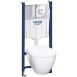 Grohe pack wc suspendu solido, cuvette et plaque de commande chrome