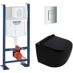 Grohe rapid sl pack wc b�ti autoportant + wc suspendu sans bride ceramia pixl avec abattant softclose ...