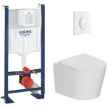 Grohe rapid sl pack wc b�ti - support autoportant + wc suspendu sans bride ceramia avec abattant softclose ...