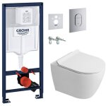 Grohe rapid sl pack wc b�ti - support + wc suspendu ceramia pixl + abattant softclose + set d'isolation ...