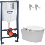 Grohe rapid sl pack wc b�ti + wc suspendu sans bride avec abattant softclose swiss aqua technologies ...