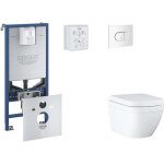 Grohe rapid slx - set b�ti - support, cuvette, abattant softclose, plaque de d�clenchement arena cosmopolitan, ...