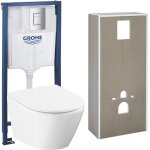 Grohe solido + pack wc b�ti - support 4 en 1 + wc suspendu sans bride grohe avec abattant softclose + ...