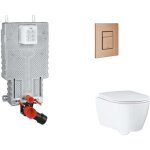 Grohe uniset - set b�ti - support, cuvette, abattant softclose, plaque de d�clenchement skate cosmopolitan, ...