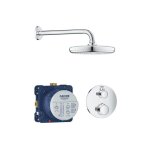 Grohtherm - set de douche tempesta 210 avec robinet de douche thermostatique encastr, chrom 34726000 ...