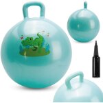Gros ballon sauteur pour enfants avec pompe, bleu