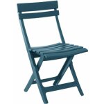 Grosfillex miami chaise pliante bleu min�ral jardin