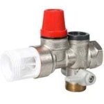 Groupe de s�curit� droit en laiton pour chauffe - eau, cumulus - 20x27 ou 3 / 4