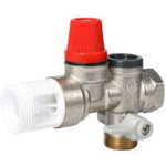 Groupe de s�curit� laiton droit pour chauffe eau, cumulus - 20x27 ou 3 / 4