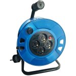Gsc - enrouleur de c�ble d'extension professionnel avec 4 fiches (3x1, 5mm) 25m