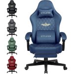 Gtplayer chaise gaming fauteuil gaming tissu chaise gamer ergonomique bureau chaise pc, 150 kg, chaise ...