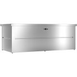 Guardi - coffre de jardin - taille l - argent m�tallis� - 185x85x69 - acier