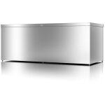 Guardi - coffre de rangement polyvalent - taille l - argent m�tallis� - 179x76, 5x68, 2 - acier