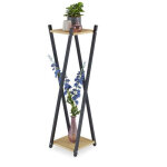 Gu�ridon haut floral avec 2 �tag�res