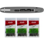 Guide 12 pouces avec lot de 3 chanes 45 maillons oregon pour trononneuse gt elec