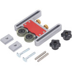 Guide d'alimentation de scie de table en alliage d'aluminium, rouleau polyvalent r�glable � double roulement ...