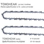 Guide et cha�ne pour tron�onneuse, lot de 2 cha�nes de tron�onneuse faible rebond 3 / 8 lp 56 maillons ...