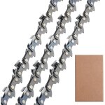 Guide et cha�ne pour tron�onneuse, lot de 3 cha�ne de tron�onneuse faible rebond 3 / 8 lp 50 maillons ...