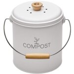 Seau a compost 4, 5l rond blanc avec filtre et seau plastique 3l - guillouard