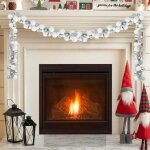 Guirlande de boules de no�l blanc et argent 186 cm polystyr�ne vidaxl