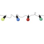 Guirlande de jardin 20 ampoules led de couleur, alimentation secteur