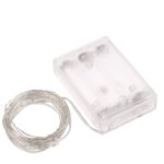 Guirlande lumineuse  50 led, 4, 5 v, 3 w, 5 mtres, alimente par piles, tanche ip65, flexible, pliable, ...