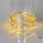 Guirlande lumineuse led dew drop micro, transparent, extrieur, blanc chaud, 15m - star trading