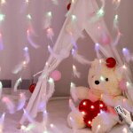 Guirlande lumineuse  plumes, alimente par piles, 8 modes, pour chambre  coucher, rideau extrieur, ...