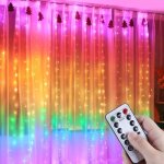 Guirlande lumineuse rideau, rideau lumineux usb 280 led 3m2. 8m 8 modes d'eclairage decoration de fen�tre ...