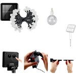 Guirlande lumineuse solaire de 5 m avec 20 boules led, id�ale pour les f�tes, le camping et la d�coration ...
