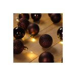 Guirlande de noël boules et led sapin 2m marron - marron Guirlande de noël boules et led sapin 2m marron - marron