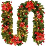 Guirlande de nol impermable de 2, 7 m, dcorations de sapin de nol, dcoration de porte de nol, guirlandes ...