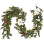 Guirlande de no�l, lumineuse d�coration en sapin artificiel avec lumi�res blanc chaud pour porte fen�tre ...