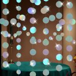 Guirlande en papier ronde color�e 52 ft, lot de 4 guirlandes de 4 m � paillettes iris�es, banni�re de ...