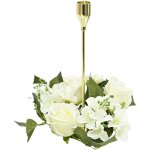 Guirlande de roses de simulation, mini anneau de bougie pour la d�coration de placard de table � manger ...