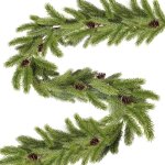 Guirlande de sapin artificiel vert 190 cm - moul par injection - cdre - dcoration de nol - sapin ...
