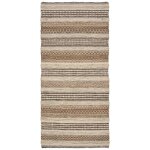 Guispo - tapis de couloir jute et laine tiss� � la main 80x180 cm beige et marron