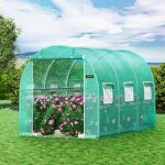 Gutent - serre tunnel de jardin portable 12 x 7 x 7 pieds (3. 6 x 2. 1 x 2. 1 m) avec arceaux en acier ...